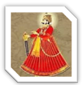 A painting of a person in a red dressDescription automatically generated with low confidence