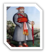 A painting of a person holding a swordDescription automatically generated with low confidence