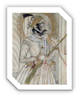 A painting of a person holding a rifleDescription automatically generated with low confidence