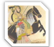 A painting of a person riding a horseDescription automatically generated with medium confidence